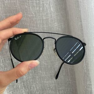 NWOT Ray-Ban RB3647 Round Double Bridge Sunglasses Polarized